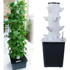Hydroponic Growing System, 30-Hole Hydroponic Grow Kit, Indoor, Garden, Hydroponics System, Pipe, Earthless Plant Growing Systems with Water Pump for Vegetables, Salad, Flowers