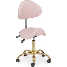 Kosmētikas krēsls ar regulējamu atzveltni MANNHEIM rozā zelts
