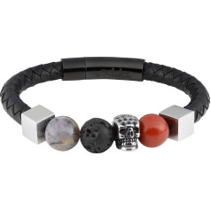 Zippo Leather Bracelet With With Charms 20 cm