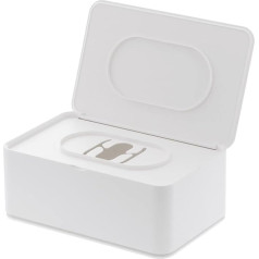 Yamazaki 3255 SMART Wet Wipes Storage Box, White, ABS Resin/Polyethylene, Minimalist Design, 19 x 12 x 7.5 cm (L x W x H)