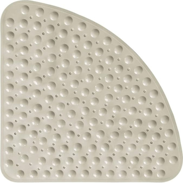 Sector Rubber Corner Shower Mat Anti-slip Quadrant Bath Mat Anti-Bacterial Suction Mat Shower Tub,Non-slip Bathtub Mat,Ivory