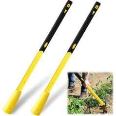 Bucherry 2 Pack Pickaxe Handle Replacement with Soft Grip Heavy Duty Fiberglass Mattock Pickaxe Handle for Gardening, Landscaping, Yard and Outdoor Work
