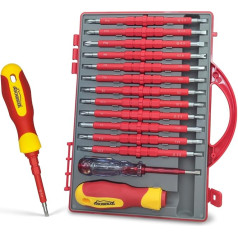 26-Piece Insulated Screwdriver Set, Screwdriver Set with Storage Box, Voltage Tester, Electrician Screwdriver for DIY Repairs