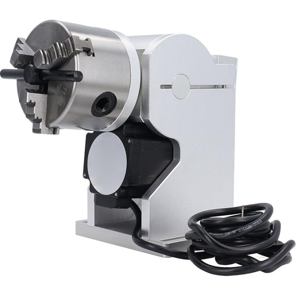 80mm Rotary Shaft Chuck CNC Milling Machine Drive Head Universal Rotating Device with DC24V Drive