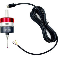 For CF-38 3D Edge Finder Trigger with Stainless Steel Probe for CNC Machining Centers, Engraving Machines, Lathes and Milling Machines, Black (Red)