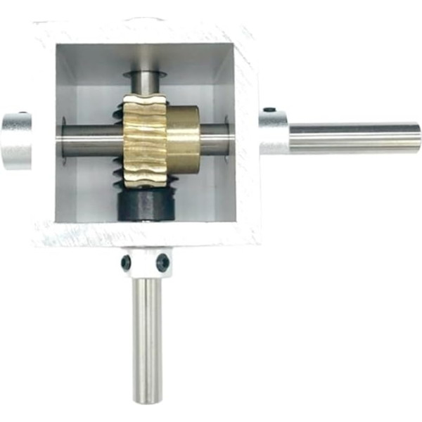 Schneckentriebe-Untersetzungstriebe, 6/8-mm-Welle, 20-Zahnrad, 90-Grad-Rechtswinkel-Eckenrät-Untersetzungsverhältnis 1:10 1:20 Effizient Und Stabil(Color:1 Ratio 20,Size:6-6MM shaft)