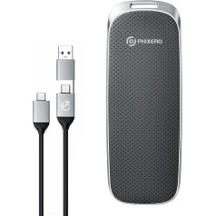 PHIXERO P10PRO External Portable NVMe SSD 512GB, Up to 1050MB/s, USB 3.2 Gen2, Includes 2-in-1 USB C Cable, External Hard Drive Portable SSD for iPhone 15/16 PRO/Android/Mac, Black