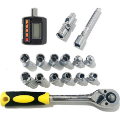 Drehmomentadapter, Digitales Drehmomentmessgerät Set Drehmomentprüfer Drehmomentadapter Zündkerzenschlüssel Werkzeuge Automobil-Fahrrad-Reparaturwerkzeuge,Genaue Drehmomentmessung(13.5-135Nm sets)