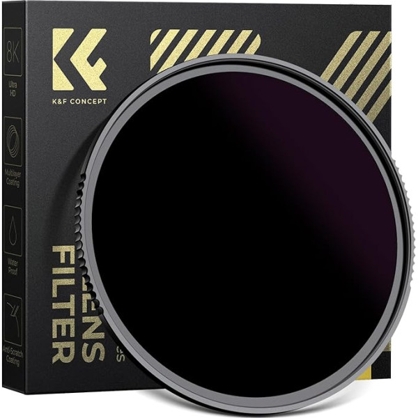 K&F CONCEPT Nano-X Series 62 mm ND100000 Filter Fixed ND Filter Neutral Density Filter (16.6 Stops)