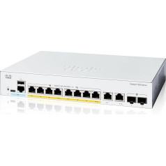 Cisco Catalyst 1200-8FP-2G Smart Switch, 8-Port GE, Full PoE, 2 x 1 GE Combo, Limited Lifetime Protection (C1200-8FP-2G)