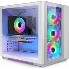 STGsivir Gaming PC, GeForce RTX 3050 6GB GDDR6, Core i7 up to 4.0 Ghz, 32G DDR4, 1TB SSD, WLAN 6, BT5.0, RGB Fan x3, Windows 11 Pro, Gamer PC Computer Desktop