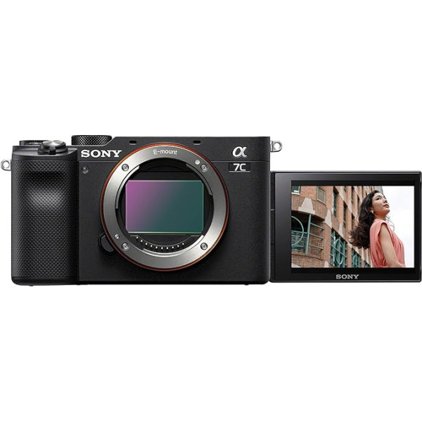 Sony Alpha 7C Mirrorless E-Mount Full Format Digital Camera ILCE-7C (24.2 MP, 7.5 cm (3 Inch) Touch Display, Real-Time AF, 5-Axis Image Stabilisation), Black