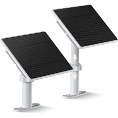 Solar Panel for Eufy Camera, 5 W Compatible with Eufycam Eufy 2C, E30 and S330, 4 m Long Cable Solar Panel 5 V, IP65 Waterproof Solar Panel for Eufy Outdoor Camera (2 P)