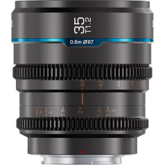 SIRUI Night Walker 35 mm Cine Lens with Manual Focus, T1.2 Large Aperture Lens and S35 Frame Prime Lens for E Mount Cameras, FX30, ZV-E10, A6400, A6700 (MS35E-G, Grey)