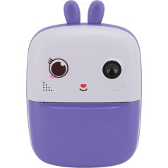 Kids Instant Camera, 48M 1080P Print Camera with Double Cameras Front and Rear 2.4 Inch LCD Screen, Digital Cartoon Video Cameras for Toddlers (Purple)