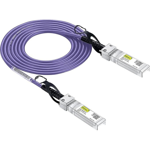 [Very Peri] 10G SFP+ DAC Cable 1.5 m (4.9 ft), Twinax SFP+ Cable for Cisco SFP-H10GB-CU1.5M, Meraki, Ubiquiti UniFi, D-Link, Supermicro, Netgear, Mikrotik, Open Switches
