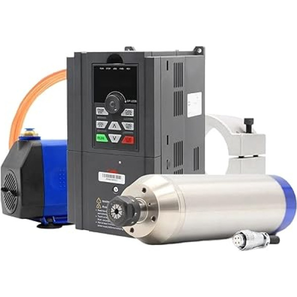 ER20 D80 Metall-Spindelmotor-Kit mit Wasserkühlung, 2,2 kW(400Hz-12000rpm,380v fast)
