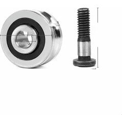 5 Set SG10 SG15 SG20 SG25SG66 + M4 M5 M6 M8 Screw Bolt Bearings U Groove Rail Guide Roller Bearings Textile Machine Pulley Bearings 5 STK-SG25 M8x28mm