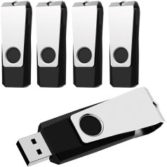 ABLAZE USB Stick 16GB Pack of 5 High Speed USB 2.0 Memory Stick 16GB Pack of 5 Rotate USB Sticks Memory Stick (16GB Black)