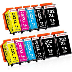 11-Pack 202XL Printer Cartridges Compatible with Epson 202 XL Multipack Cartridges for Expression Premium XP-6000 XP-6100 XP-6105 XP-6005 XP6000 XP6100 XP6105 XP6005 XP6001 XP-6001 Ink