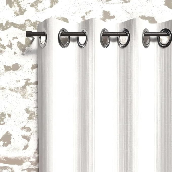 Soleil d'ocre, Thermal Eyelet Curtain 135 x 180 cm White