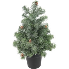 Artificial Mini Fir Tree with Cones in Jute 48 cm Decorative Small Christmas Tree Artificial Christmas Tree Artificial Christmas Tree Decorative Tree Conifers X'Mas Christmas Decoration Advent