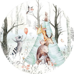 Little Deco DL638-7-M Wall Sticker Children's Room Forest Animals with Balloon Wall Sticker Baby Wall Decoration Playroom Wall Sticker Bedroom Mural Wallpaper