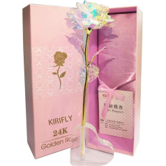KIRIFLY Gold Rose Gift for Women Flowers Artificial Decoration Unechte Flowers Plastic for Wedding Girlfriend Mother's Day Thank You Sister