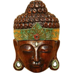 Beautiful Wooden Wall Mask Buddha 30 cm Mask 58