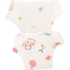 Cotton Nappies for Reusable Baby Nappies, Washable Nappy Pants for Newborn Months, Random Designs, Pack of 2