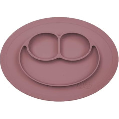 ezpz Mini Mat 12 Months + Plate Made of 100% Silicone with Integrated Placemat for Babies and Toddlers Mauve