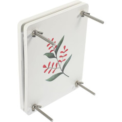 minkissy Blumenpresse Satz Holz Klein für Selbstgemacht Gepresste Blumen Pflanzenpresswerkzeug Stabil und Tragbar Selbstgemacht Blumenpresszubehör für Basteln Karten Scrapbooking