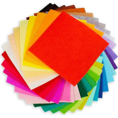 Bunter Filzstoff 40 Farben Bunte Filzplatten Bastelfilz Filz Blätter Polyester Felt Fabric DIY Stoff Filzplattenset (40 * 50cm)