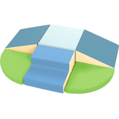 Foam Building Blocks Children's Climbing Indoor - 6 Pieces Soft Building Blocks Giant Building Blocks for Baby Motor Skills - Climbing Toy Foam Building Blocks Outdoor (Sky Blue)