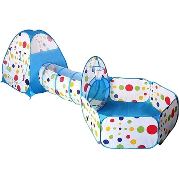 3-in-1 Play Tent, Children's Tent, Baby Tent with Crawling Tunnel, Part Ball Pit, Pop Up Play Tent, Baby Tent, Playhouse with Tent Bag and Tunnel