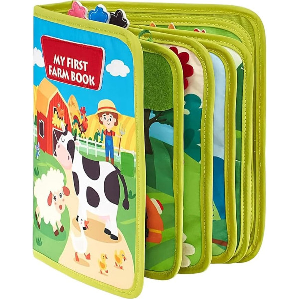 Beschäftigungsspiel für Kinder – Bauernhof-Geschicklichkeitsbrett für Kleinkinder, Aktivitätsspielzeug, leises Lernbuch | Vorschulreise, Schlafzimmer, Wohnzimmer, Autofahrt, Flugreise, Urlaub, Reise,