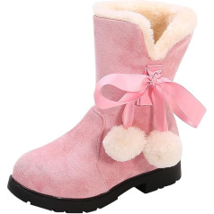 Generisch Mode Schnee Baby Stiefel Prinzessin Bowkont Stiefel Kinder Schuhe Baumwolle Babyschuhe (35 Big Kids)
