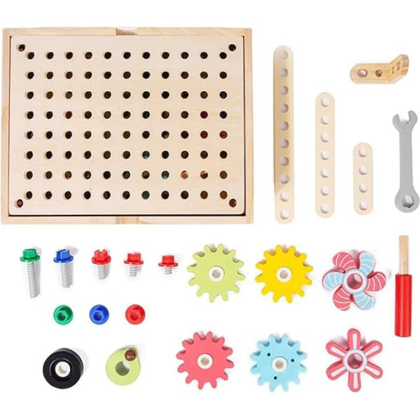 Generisch Zahnräder Spielzeug Für Kinder - Holzspielzeug Mit Drehenden Zahnrädern Und Spieltisch,Feinmotorik Förderspielzeug Für Kinder