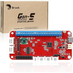 Brook Gaming Gen5W Fighting Board - Wireless Compatible Controller Board for P5, PC & Steam Deck | Ultra Low Latency | Turbo, Macro and RGB Adjustment