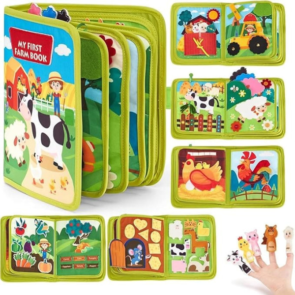 Activity Toy, Interactive Sensory Toy, Early Promotion Activity Book, Quiet Educational Game for Preschool Children, Home On the Go