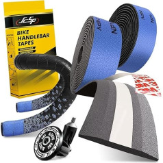 Handlebar tape, bicycle handlebar tapes, grip tape for road bike, bicycle handlebar tape for MTB road bike, including end caps and band, wear-resistant, sweat-proof, non-slip and easy to assemble