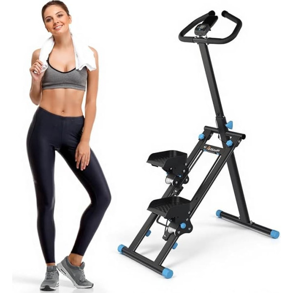 Mdeam Stair Stepper for Home, Vertical Stepper with Extended Step Area, Foldable Stair Climber with Grab Bar for Full Body Workout, Aerobic Fitness Equipment for Home Office