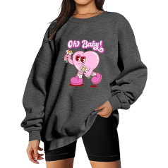 Women's Valentine's Day Top Shirt Neckline Strapless V-Neck Printed Sexy Long Sleeve Top Like You Really Game Heart Gift Birthday Gifts for