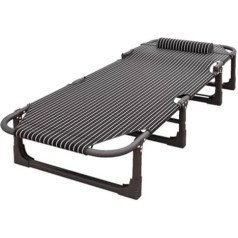 Tragbares Klappbett für Erwachsene – robuster 25 mm Stahlrahmen, 4 Positionen, Campingbett und Lounge-Stuhl, ideal für Indoor/Outdoor-Reisen, unterstützt 81,6 kg