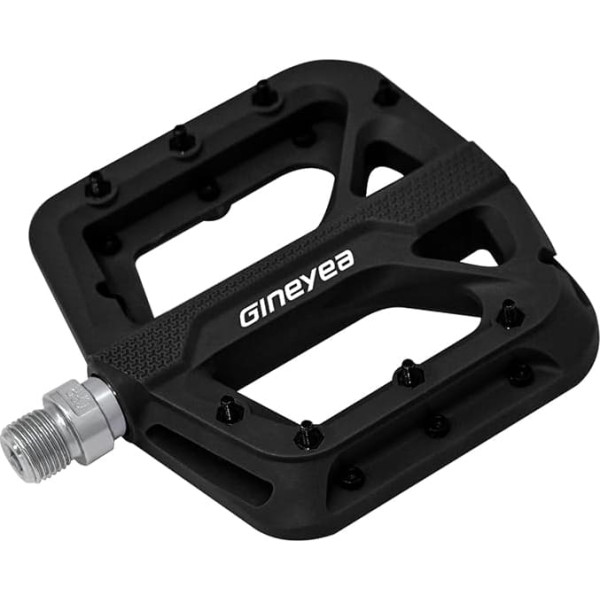 Mountain Bike Pedals Universal Fit 9/16 Inch Non Slip Lightweight Nylon Fiber Wide Flat Platform for Road Bike Mountain Bike BMX MTB