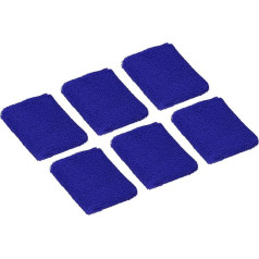 PATIKIL Pack of 6 Sports Bracelets 8 x 8 cm Cotton Terry Cloth Fabric Absorbent Sweatband for Tennis Basketball Training Athletic Running Dark Blue
