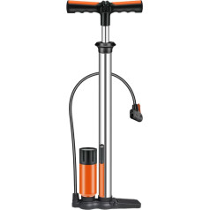 Tragbare Handpumpe aus Edelstahl – Manuelle Hochdruck-Luftpumpe, ergonomischer Griff, Luftzufuhr und sichere Abdichtung | Ausrüstung für Sport, Reisen,
