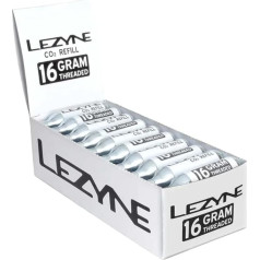 Lezyne 25G CO2 CARTRIDGES, 30PCS/Box, Adults, Unisex, Silver, 10x10x10