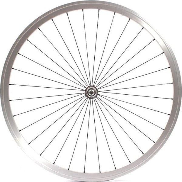 KHE Fixie Front Wheel 700c 28 Inch Industrial Bearing 32 Hole Silver Double Chamber Rim