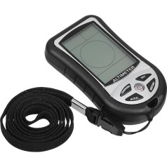 Zerodeko Multifunctional Outdoor Altimeter Barometer Compass Robust Handheld Engineering Plastic Compact and Lightweight for Hiking Mountaineering and Camping Black